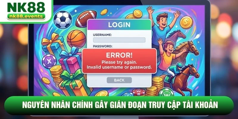 Nguyên nhân chính gây gián đoạn truy cập tài khoản